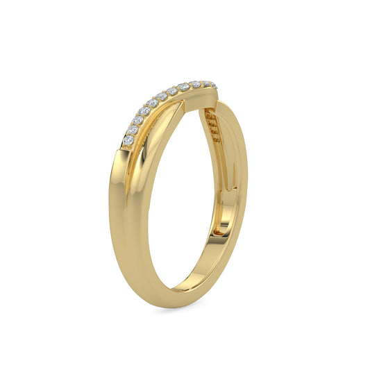 0.10 Ctw Contour Shadow Diamond Band