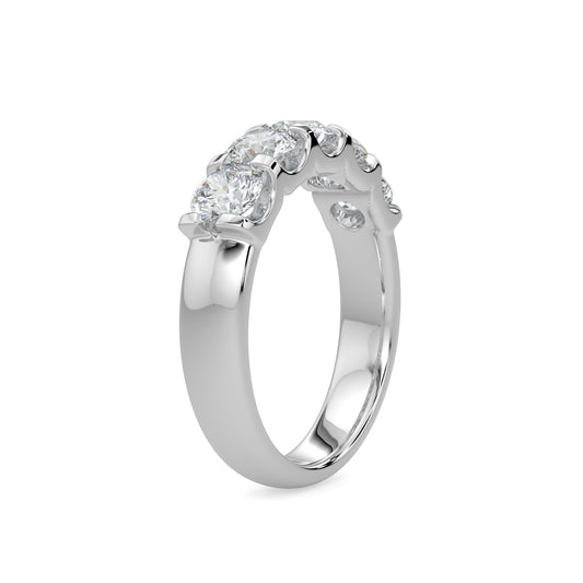 1.50 Ctw Five Stone Diamond Band in U-Prong Setting