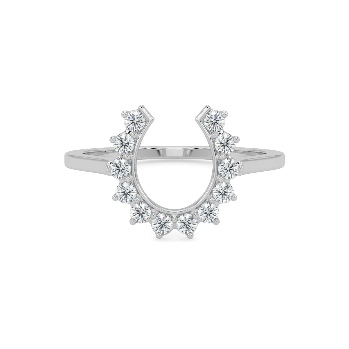 0.25 Ctw Women's Horse Shoe Diamond Ring