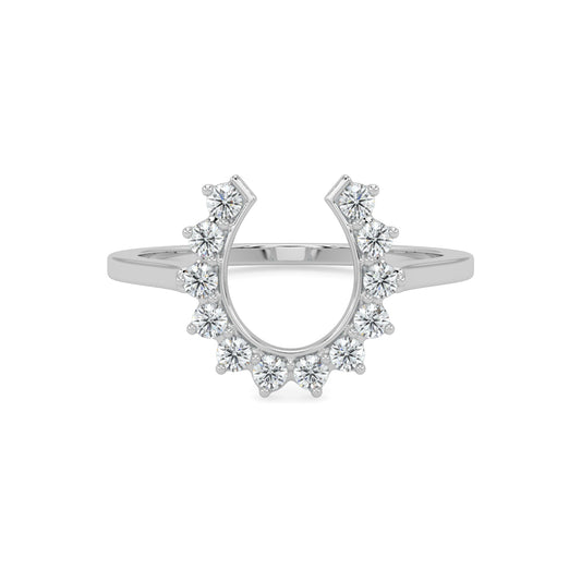 0.25 Ctw Women's Horse Shoe Diamond Ring