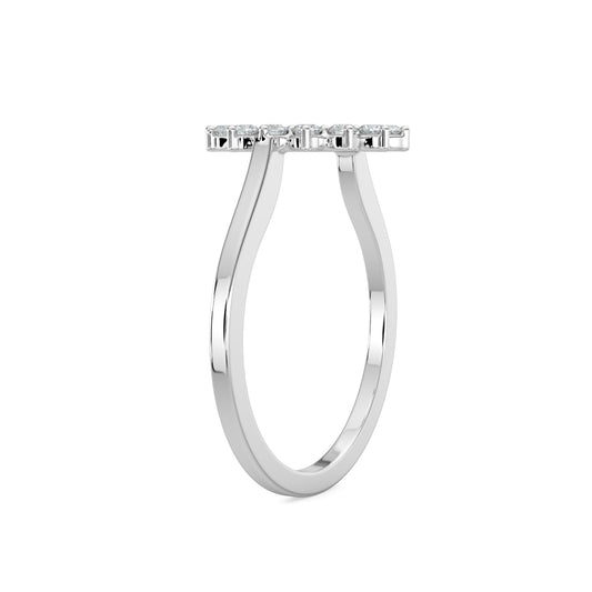 0.25 Ctw Women's Horse Shoe Diamond Ring