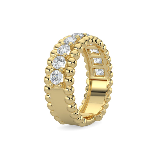 1.00 Ctw Beaded Diamond Band