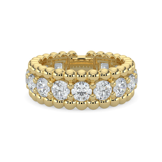 2.85 Ctw Beaded Diamond Band