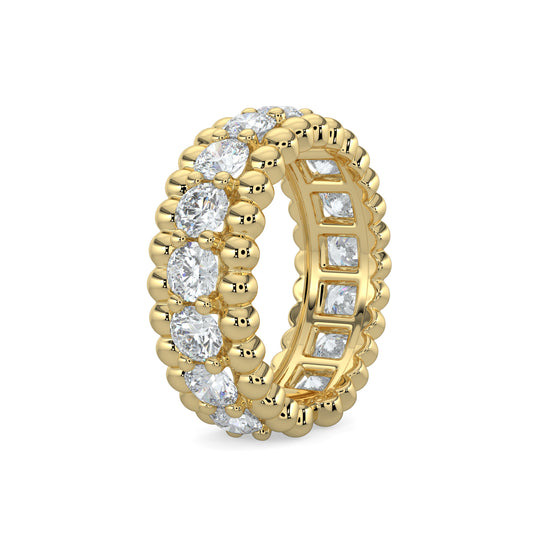 2.85 Ctw Beaded Diamond Band
