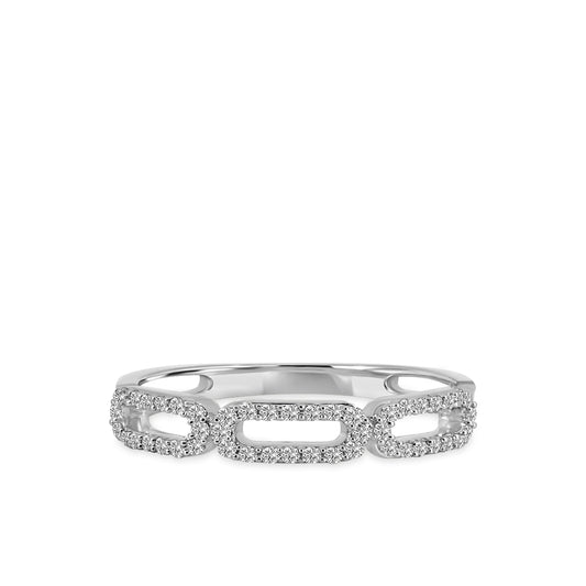 0.25 Ctw Paper Clip Diamond Ring