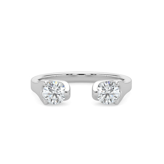 0.50 Ctw Two Stone in U-Prong Setting (Avg 0.55-0.75 Ctw Sapp)