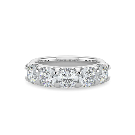 2.00 Ctw Five Stone Diamond Band in U-Prong Setting