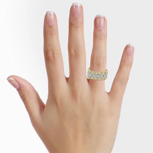 1.50 Ctw Mesh Diamond Ring in Prong Setting