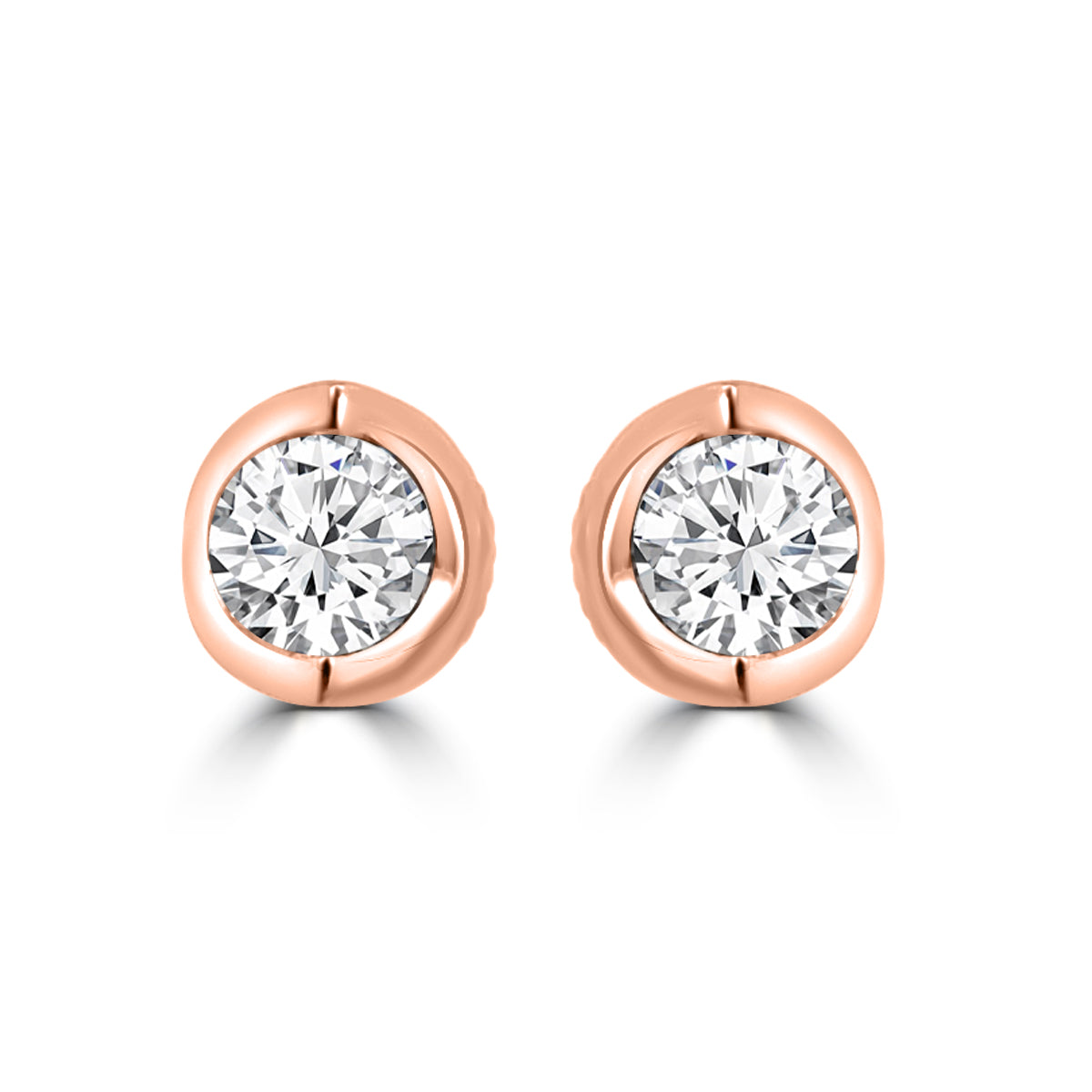 0.75 Ctw RD Diamond TENSION-Set Stud with Push Back