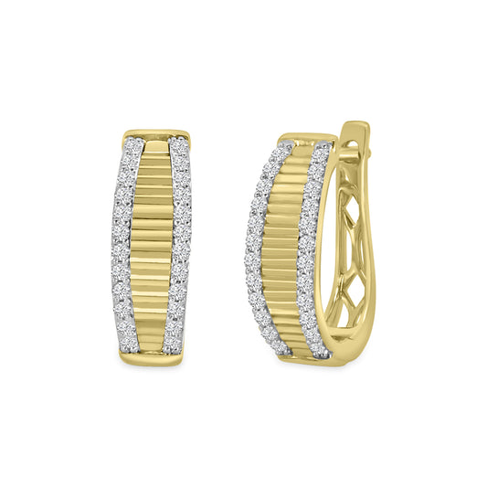 1/2CT DIA TEXTURE HO0P EAR