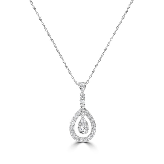 1/2CT DIA DROP PENDANT