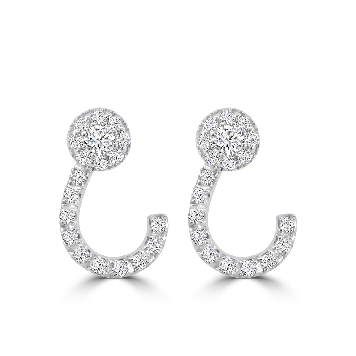 1.00 Ctw J Drop Diamond Earring