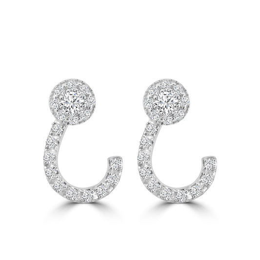 1.00 Ctw J Drop Diamond Earring