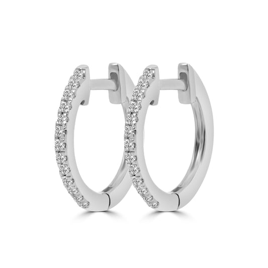0.10 Ctw Diamond Round Shape Earring Huggies